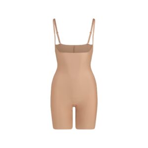 skims body core sculpt open bust mid thigh bodysuit