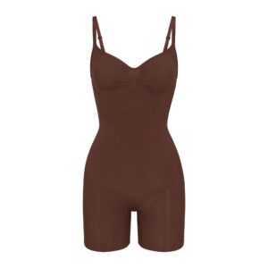 seamless sculpt mid thigh bodysuit