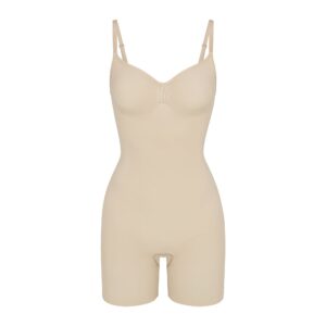 seamless sculpt mid thigh bodysuit