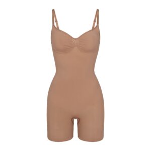 seamless sculpt mid thigh bodysuit