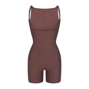 skims body core sculpt back smoothing open bust mid thigh bodysuit