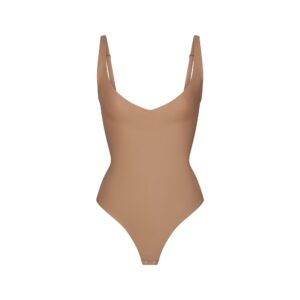 skims body core sculpt plunge thong bodysuit
