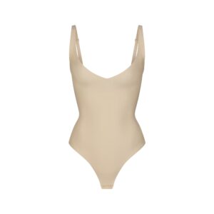 skims body core sculpt plunge thong bodysuit
