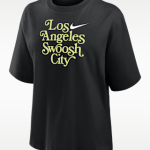 nike swoosh cities los angeles Женская футболка свободного кроя с короткими рукавами