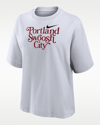 nike swoosh cities portland Женская футболка свободного кроя с короткими рукавами nike swoosh cities portland Женская футболка свободного кроя с короткими рукавами