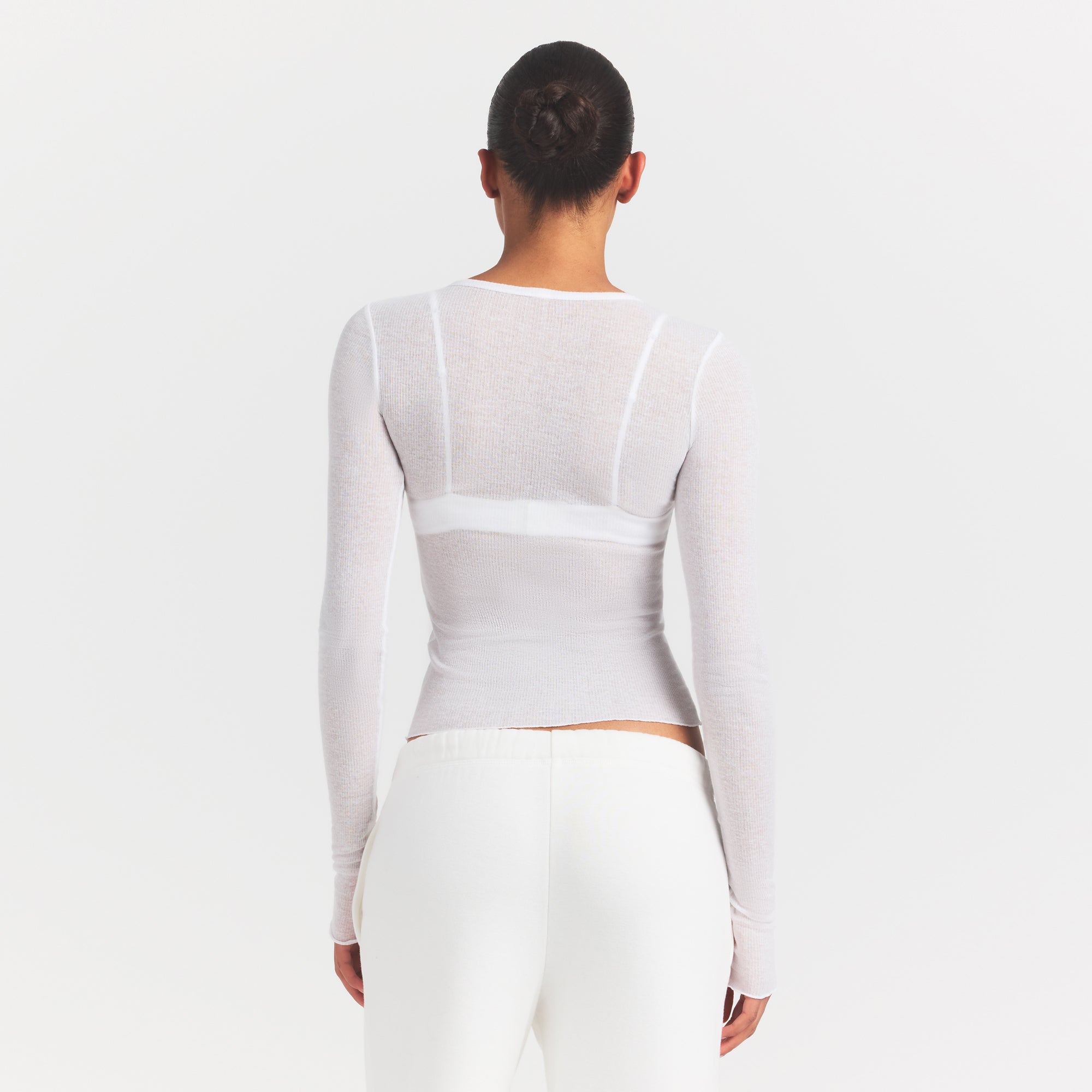 sheer rib long sleeve top sheer rib long sleeve top