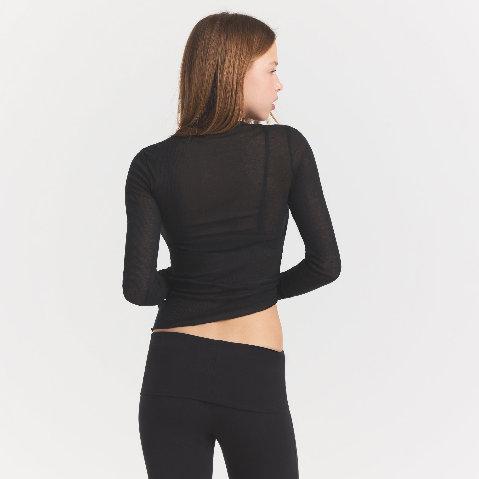 sheer rib long sleeve top sheer rib long sleeve top