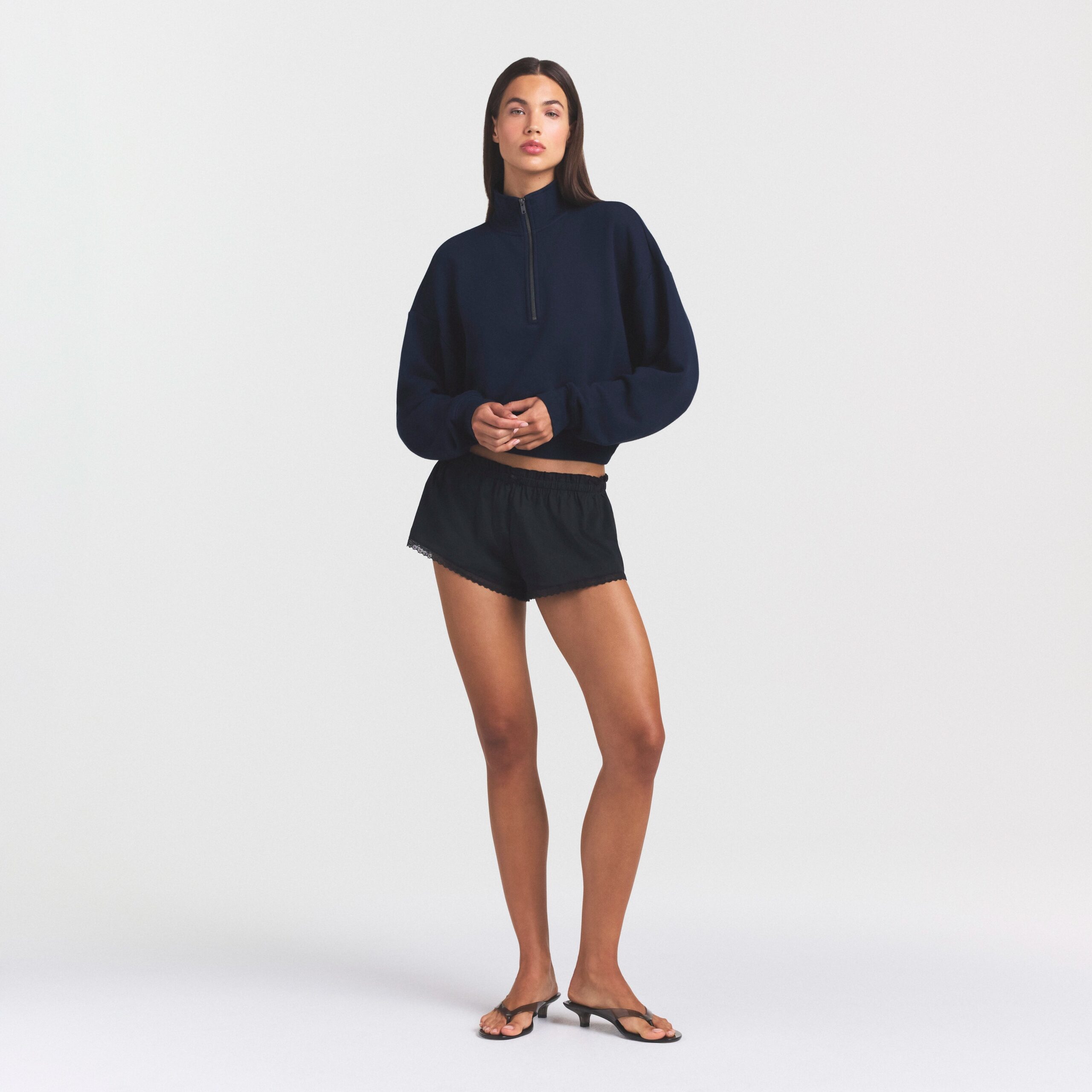 drapey french terry half zip drapey french terry half zip