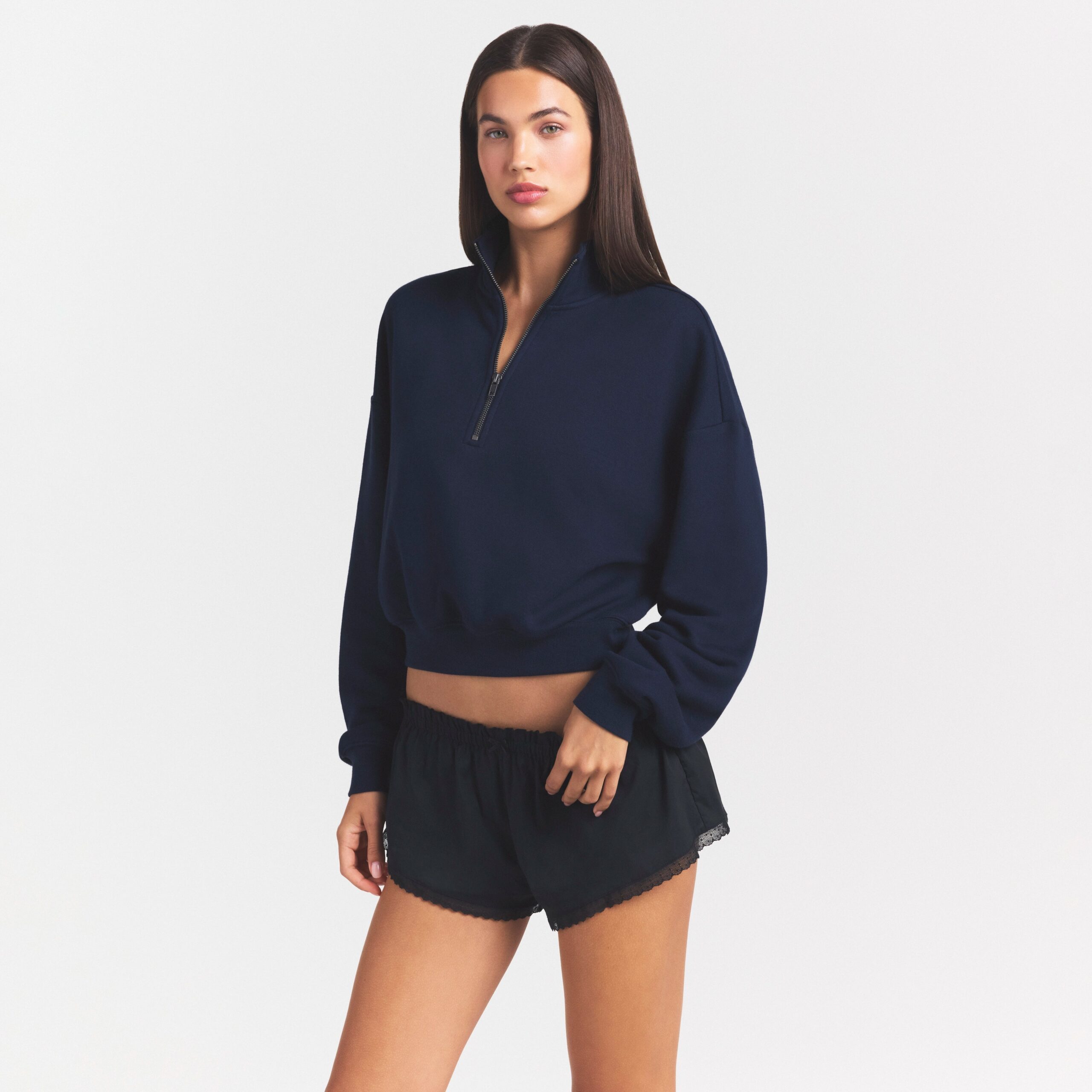 drapey french terry half zip drapey french terry half zip