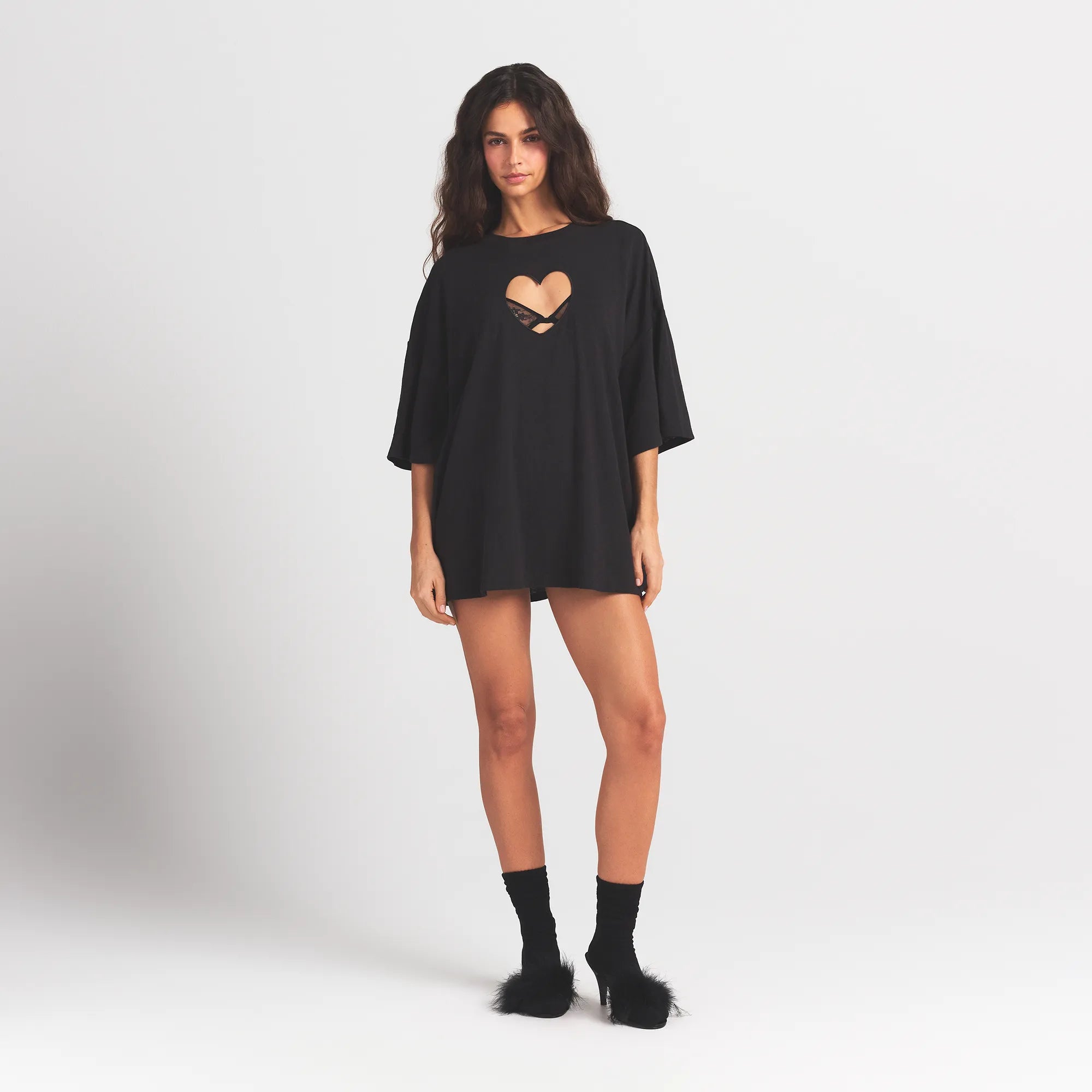 worn in jersey heart oversized t shirt worn in jersey heart oversized t shirt