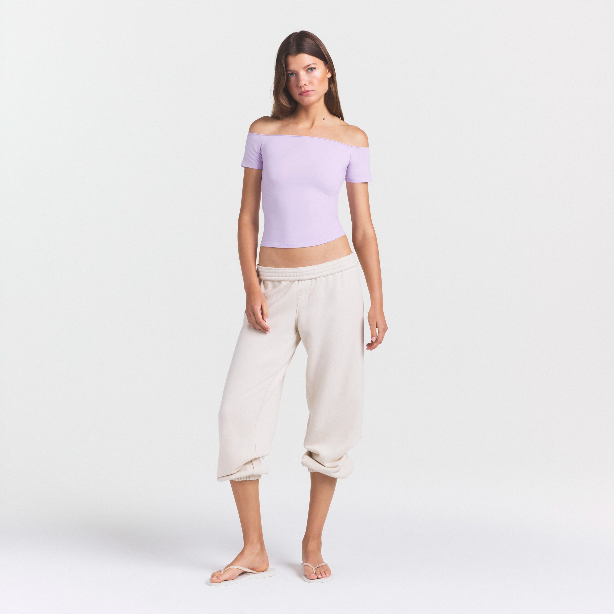cotton jersey off the shoulder top cotton jersey off the shoulder top