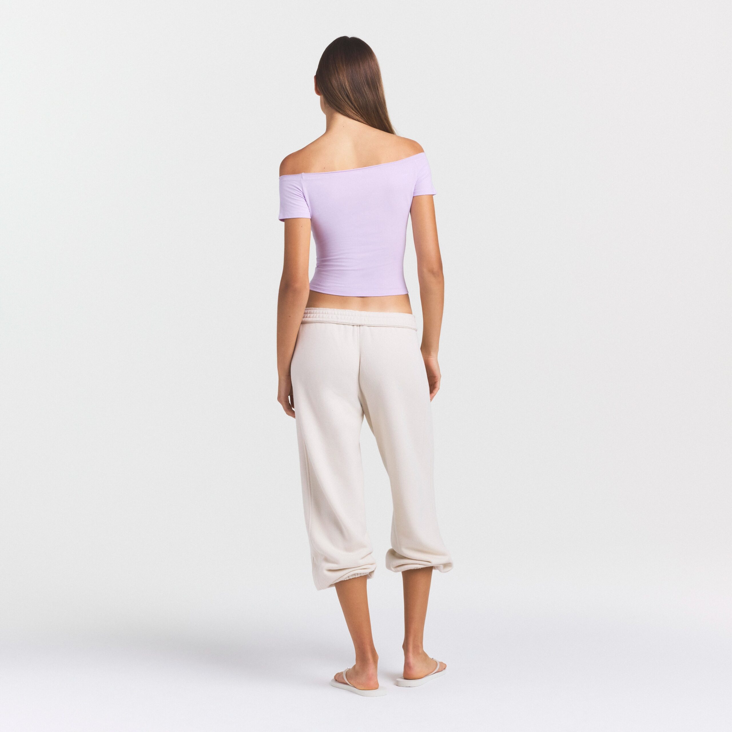 cotton jersey off the shoulder top cotton jersey off the shoulder top