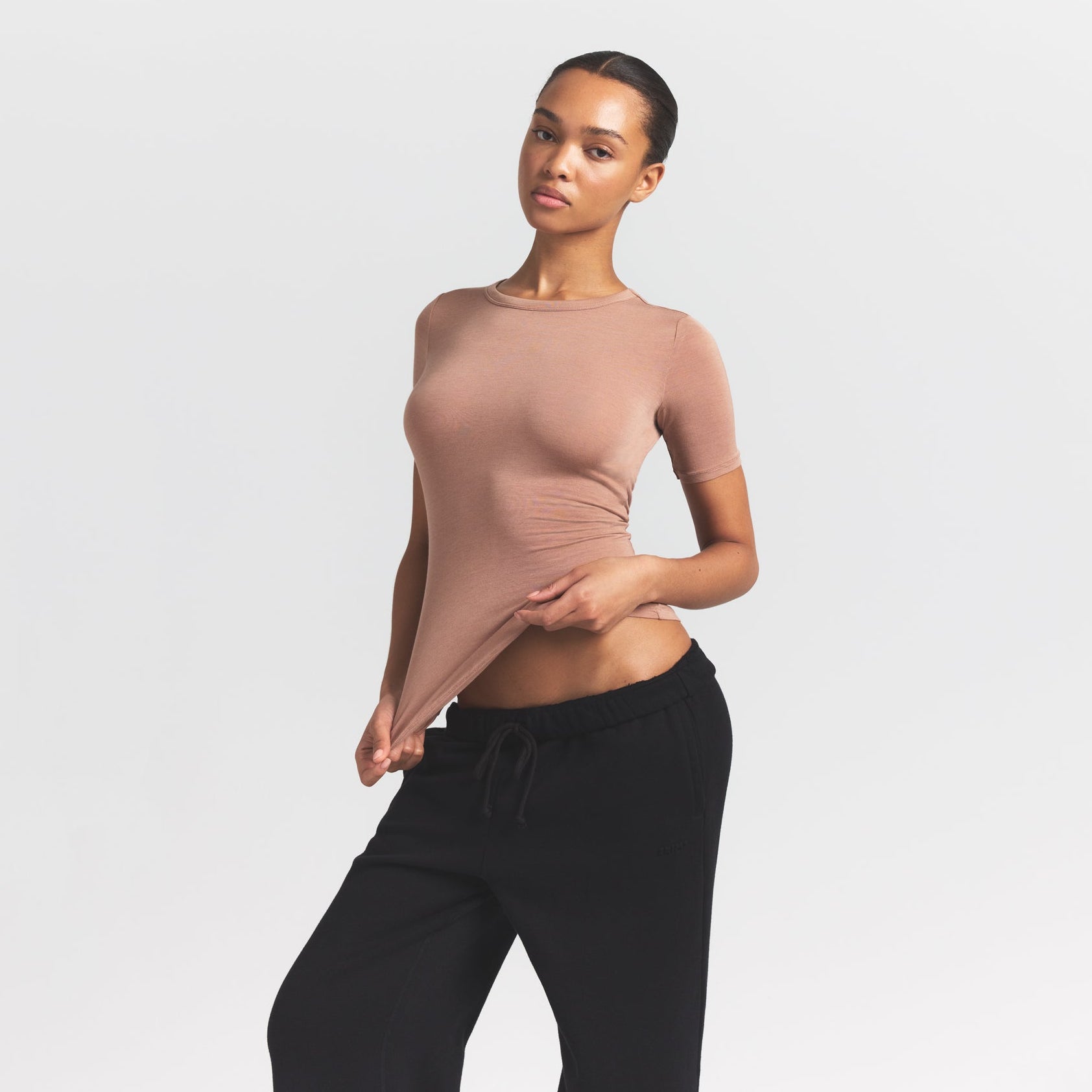 sheer modal long t shirt sheer modal long t shirt