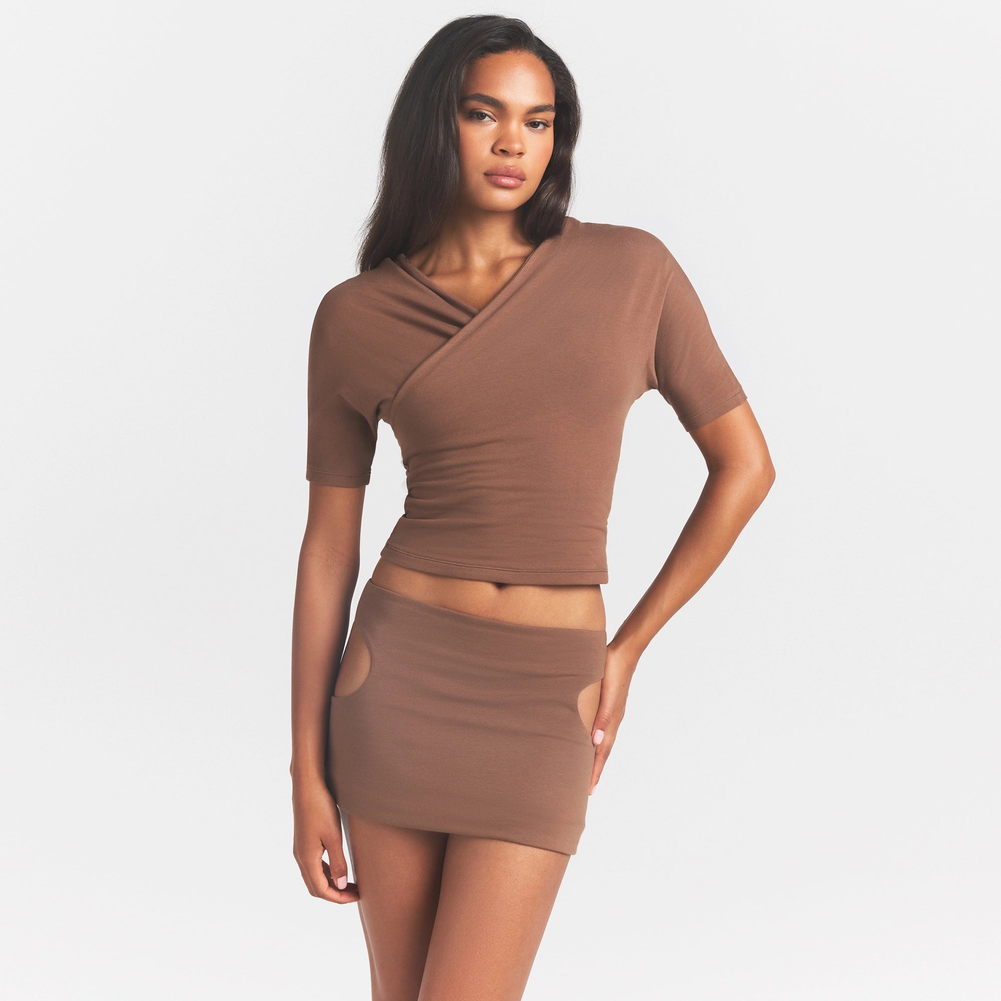cotton jersey wrap top cotton jersey wrap top