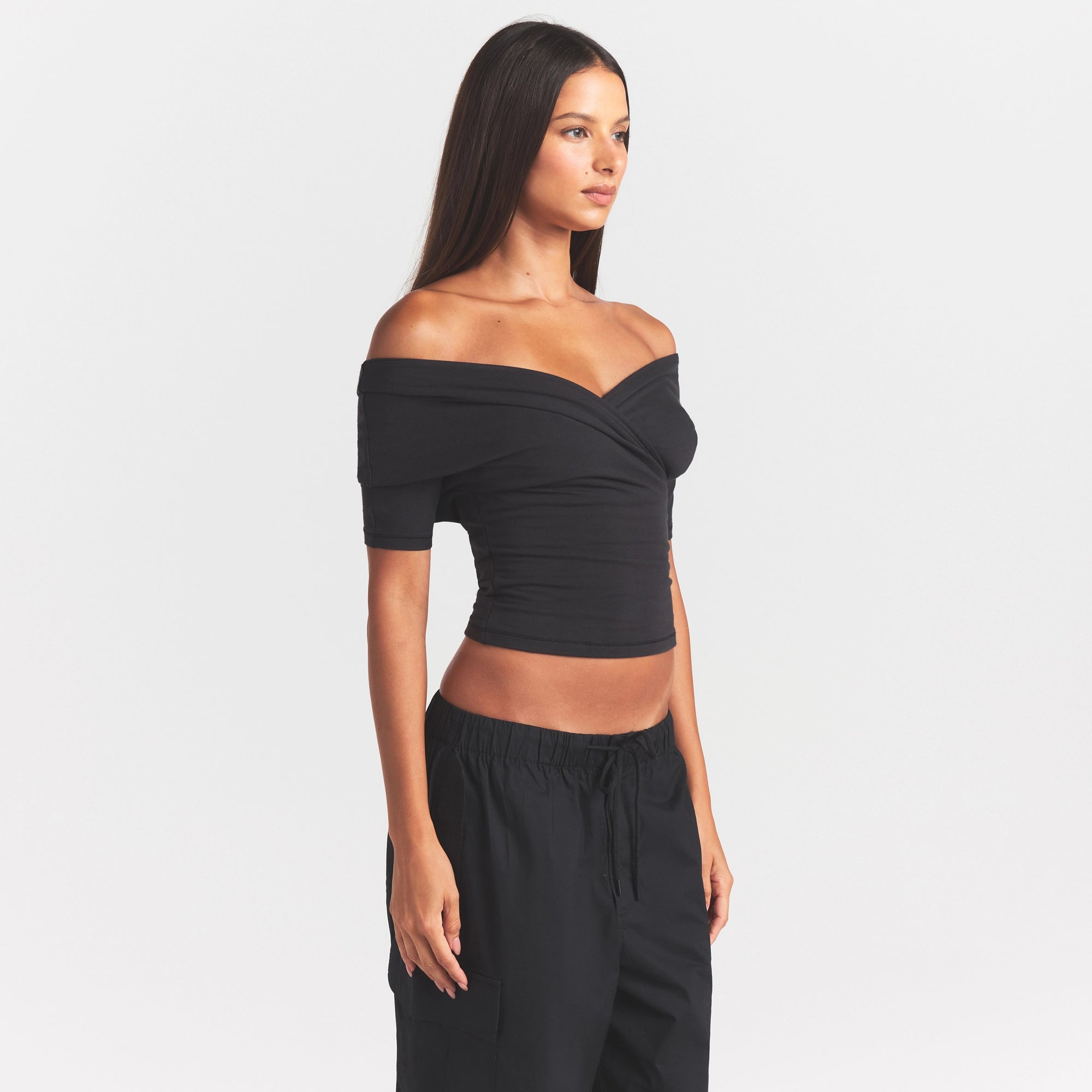 cotton jersey wrap top cotton jersey wrap top