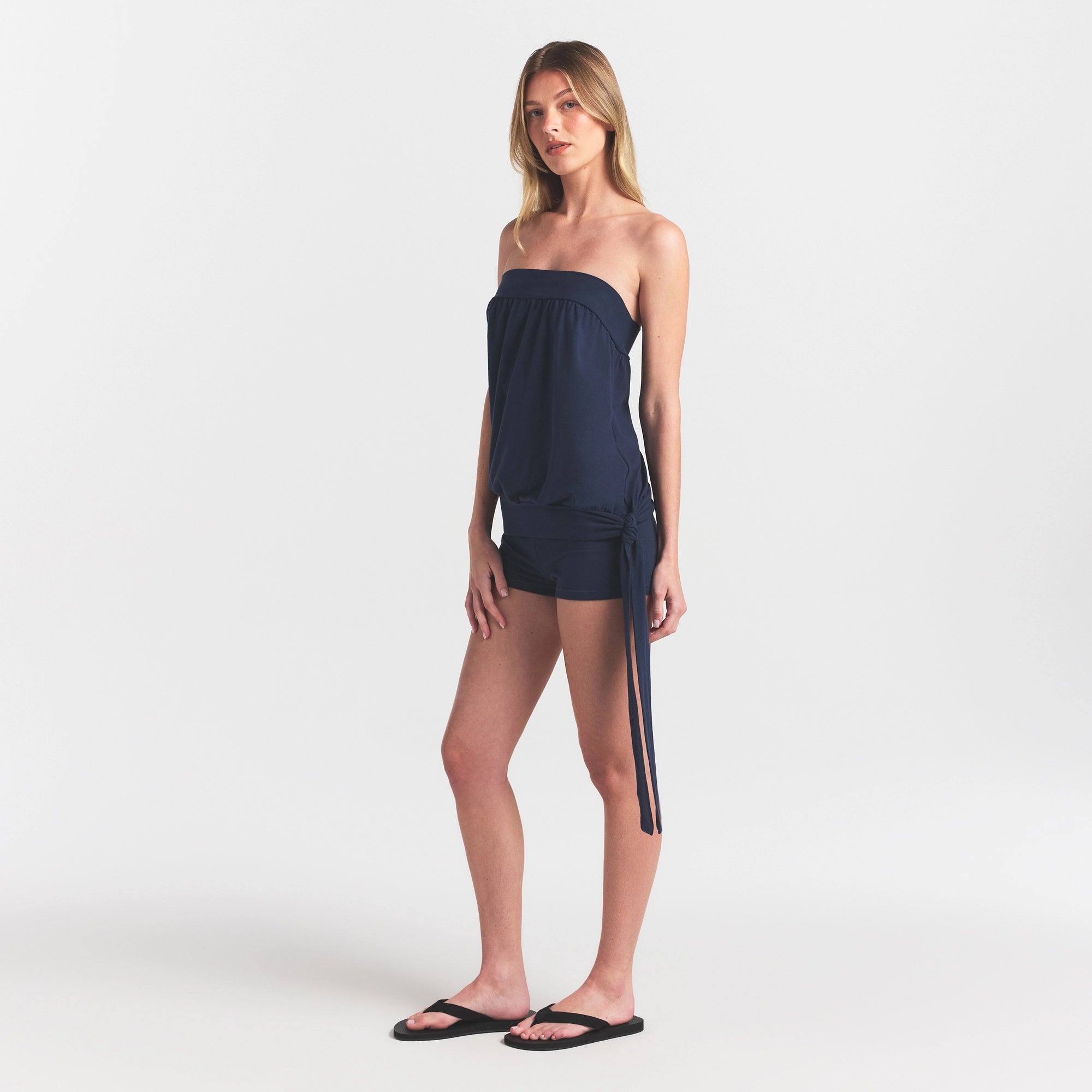 cotton jersey tie side tube top cotton jersey tie side tube top