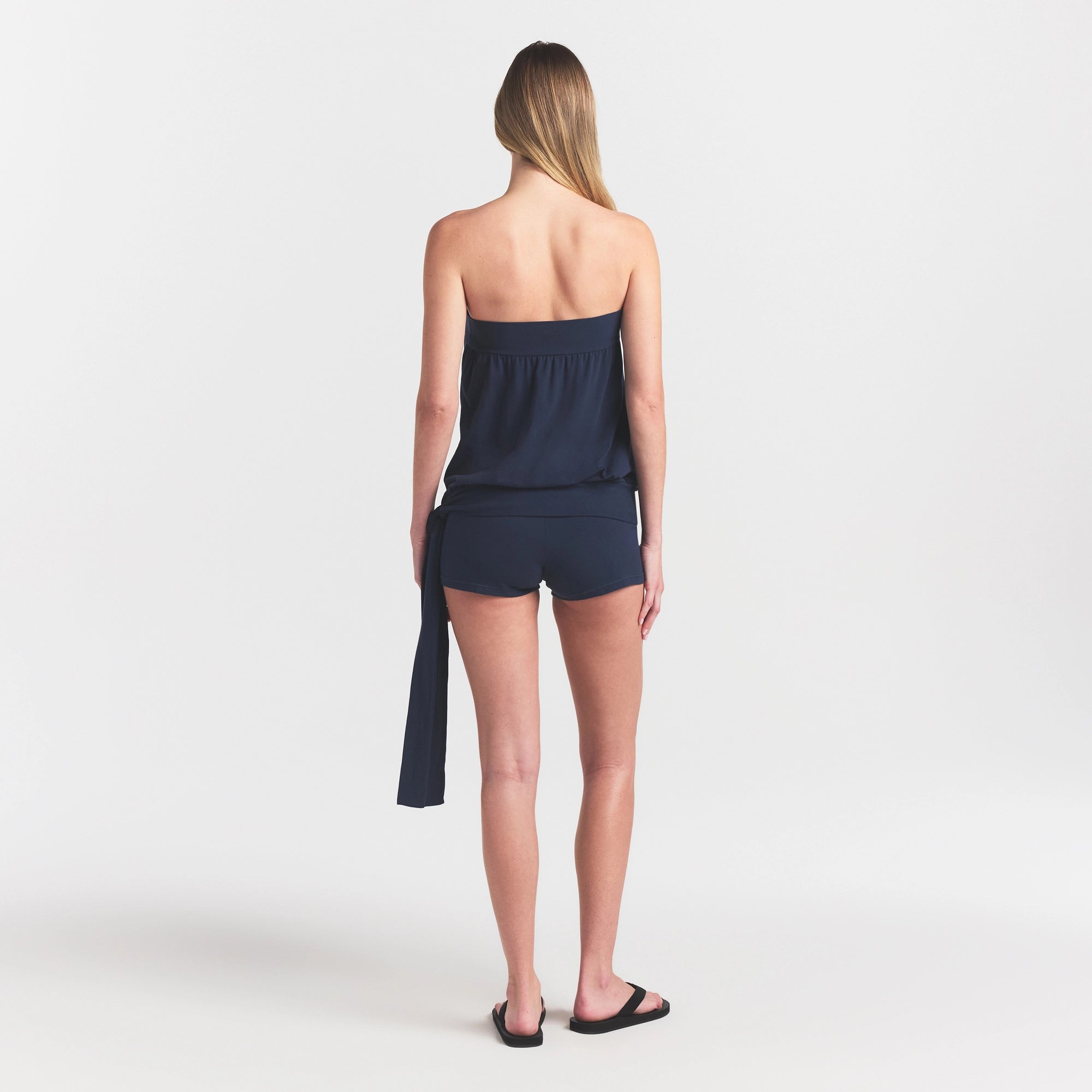 cotton jersey tie side tube top cotton jersey tie side tube top