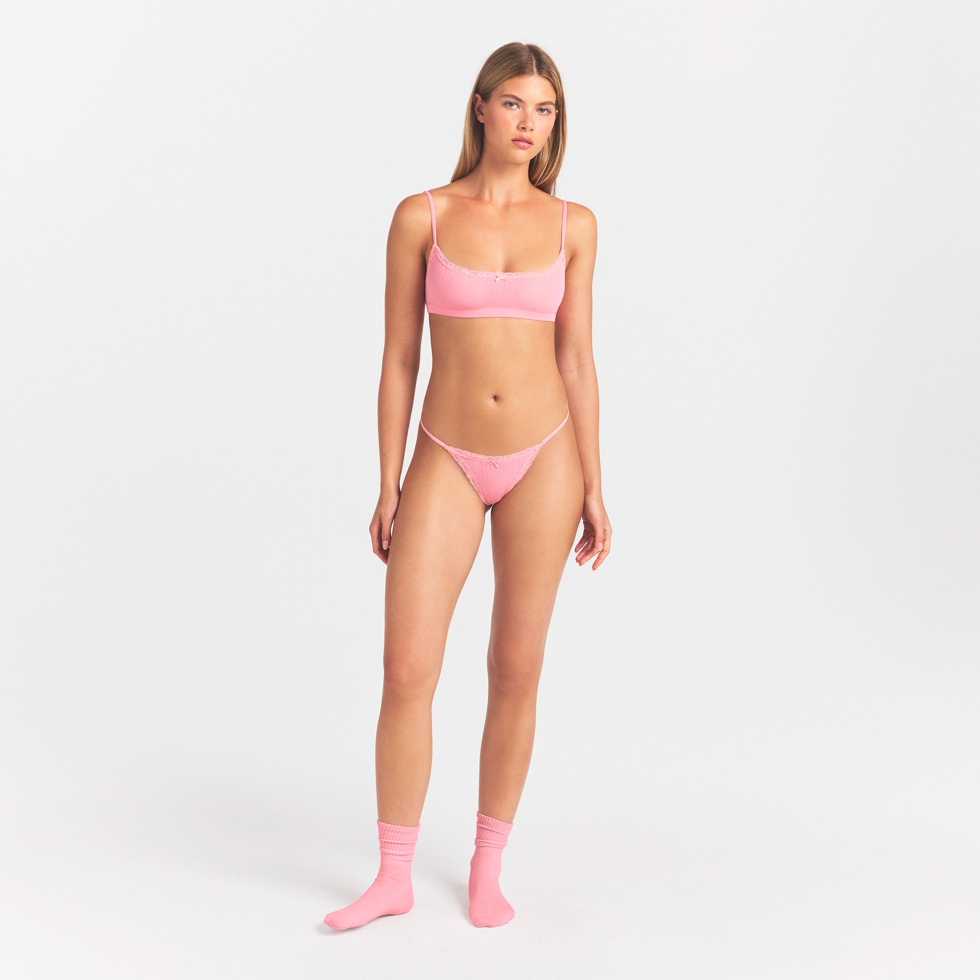 lightweight cotton pointelle lace string thong lightweight cotton pointelle lace string thong