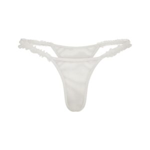 ultra fine mesh ruffle string thong