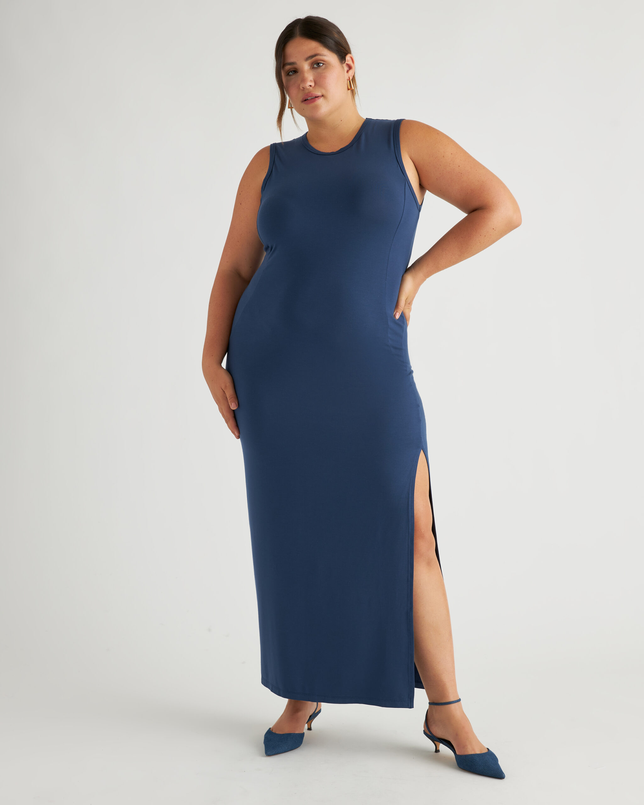 Платье макси из джерси tencel Платье макси из джерси tencel