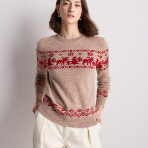 Рождественский свитер fair isle из монгольского кашемира