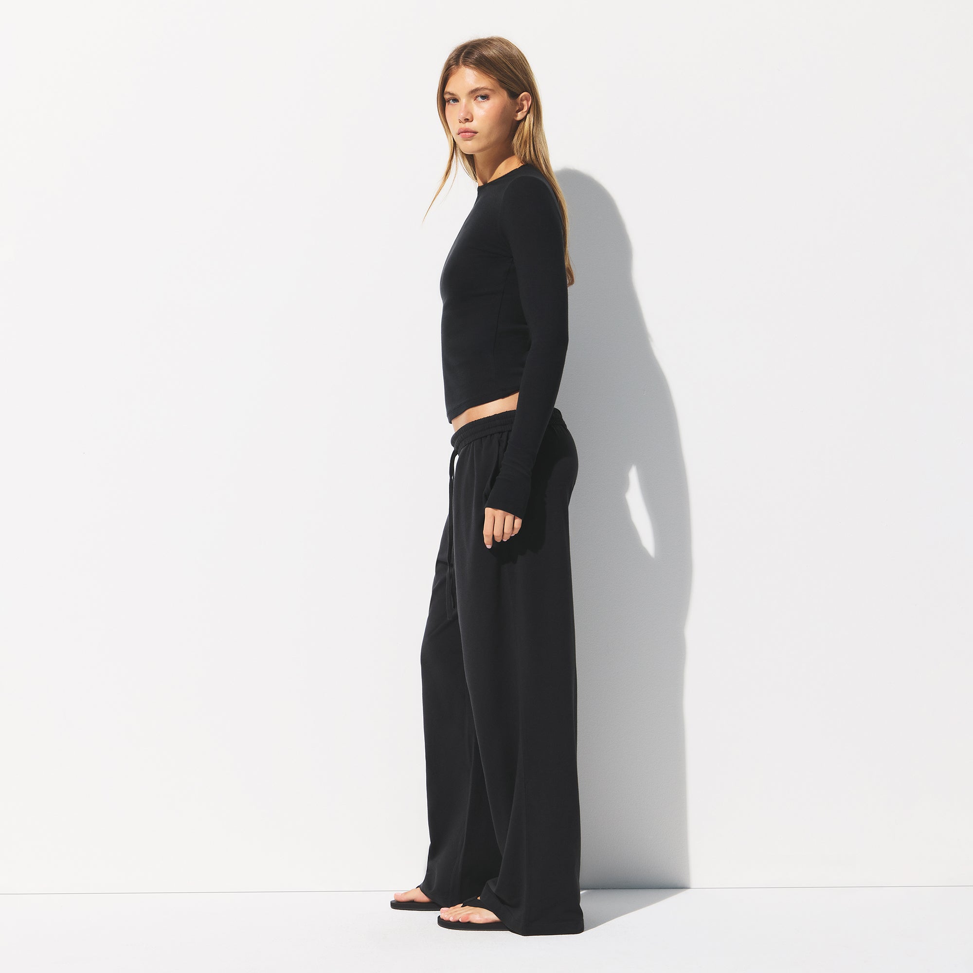 cotton jersey wide leg pant cotton jersey wide leg pant