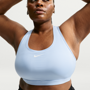 nike swoosh medium support Женский спортивный бюстгальтер с мягкой подкладкой (большие размеры)
