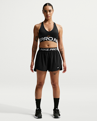 nike pro Женские тканые шорты dri fit со средней посадкой и короткой подкладкой шириной 3 дюйма nike pro Женские тканые шорты dri fit со средней посадкой и короткой подкладкой шириной 3 дюйма