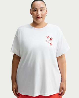 nike sportswear classic Женская футболка оверсайз (большие размеры) nike sportswear classic Женская футболка оверсайз (большие размеры)
