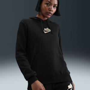 nike sportswear club Женский пуловер с капюшоном из флиса