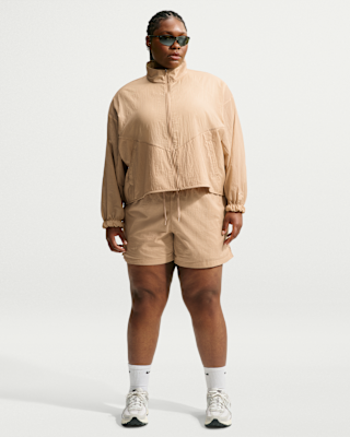 nike sportswear Женские свободные легкие шорты из рипстопа с высокой талией (большие размеры) nike sportswear Женские свободные легкие шорты из рипстопа с высокой талией (большие размеры)