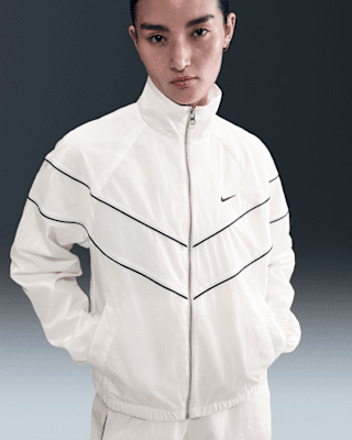 nike windrunner Женская свободная тканая куртка с молнией во всю длину, УФ излучением nike windrunner Женская свободная тканая куртка с молнией во всю длину, УФ излучением