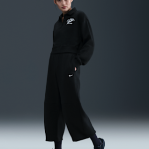 nike sportswear phoenix fleece Женские свободные брюки бочонки со средней посадкой