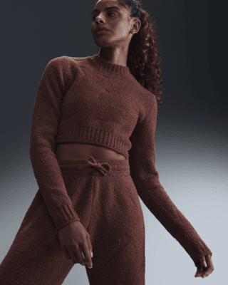 nike sportswear phoenix cozy bouclé Женский узкий вязаный топ с длинными рукавами nike sportswear phoenix cozy bouclé Женский узкий вязаный топ с длинными рукавами