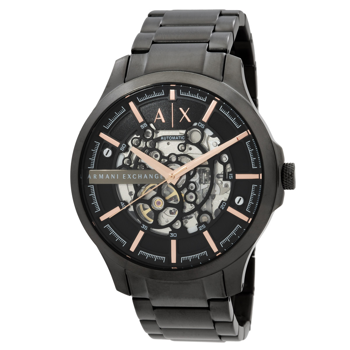 armani exchange automatic black dial men's watch ax2458 armani exchange automatic black dial men's watch ax2458