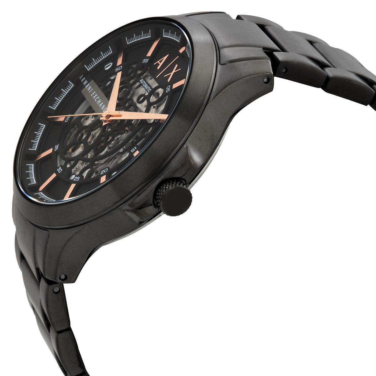 armani exchange automatic black dial men's watch ax2458 armani exchange automatic black dial men's watch ax2458