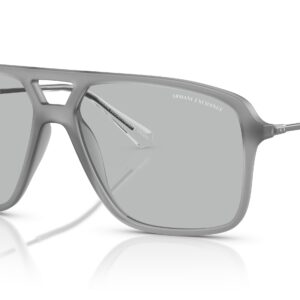 armani exchange light grey navigator men's sunglasses ax4150su 836387 59