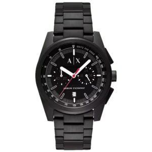 armani exchange parker chronograph quartz black dial men's watch ax2864