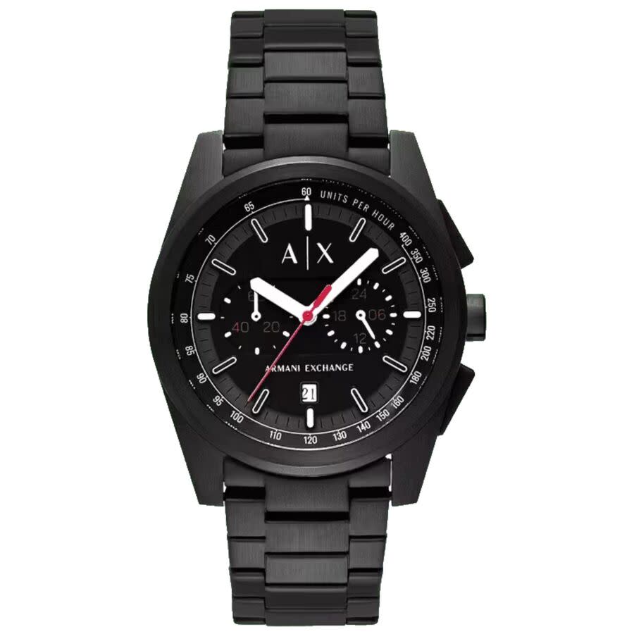 armani exchange parker chronograph quartz black dial men's watch ax2864 armani exchange parker chronograph quartz black dial men's watch ax2864