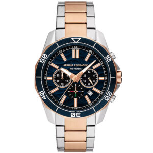 armani exchange spencer chronograph quartz blue dial men's watch ax1965
