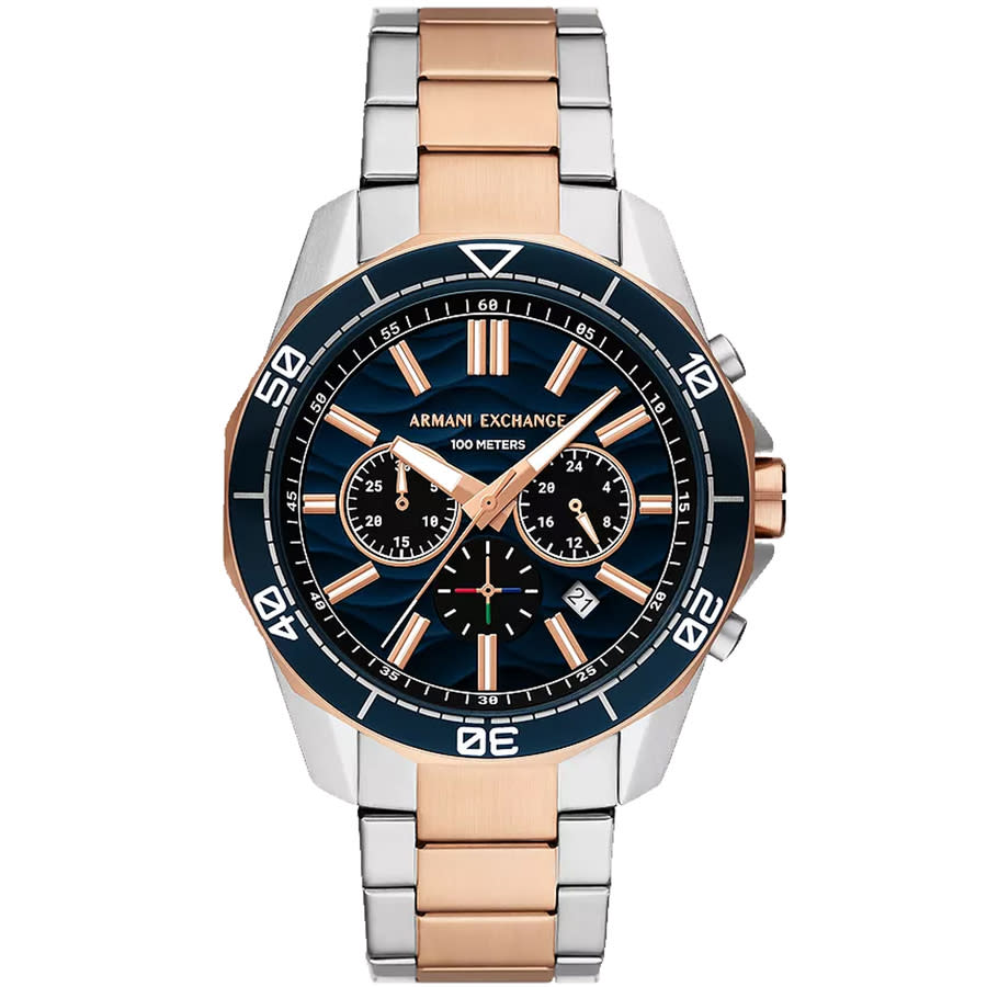 armani exchange spencer chronograph quartz blue dial men's watch ax1965 armani exchange spencer chronograph quartz blue dial men's watch ax1965