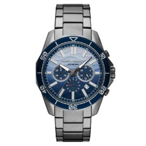 armani exchange spencer chronograph quartz blue dial men's watch ax1967