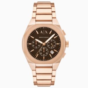 armani exchange sync chronograph quartz brown dial men's watch ax4188