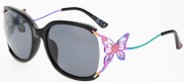 betsey johnson smoke butterfly ladies sunglasses 10268854.cgr blksmk
