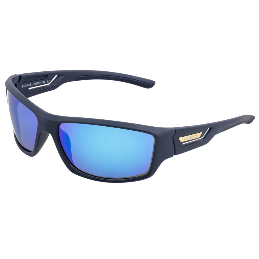 breed men's blue wrap sunglasses bsg060bl breed men's blue wrap sunglasses bsg060bl