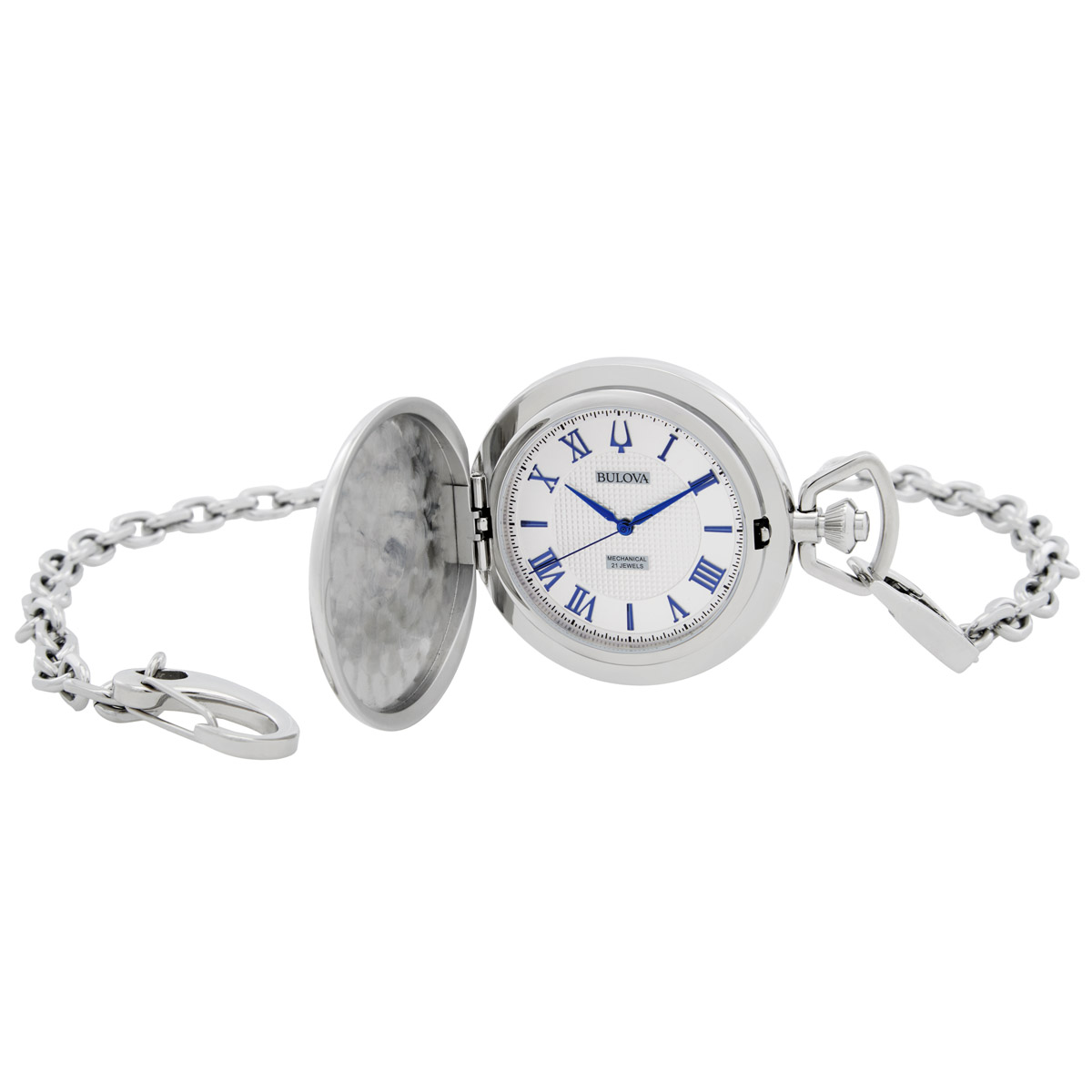 bulova automatic silver dial men's pocket watch 96a309 bulova automatic silver dial men's pocket watch 96a309