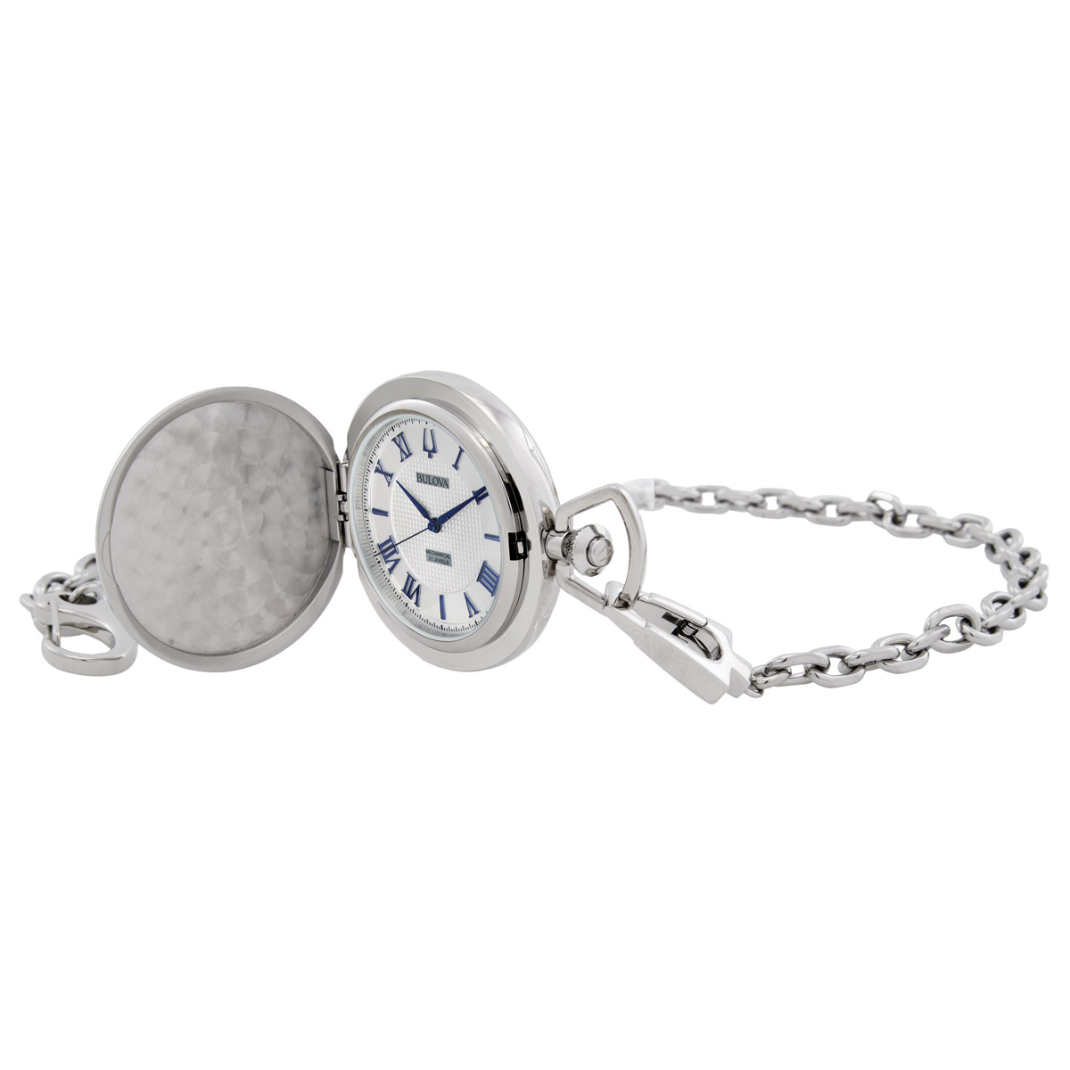 bulova automatic silver dial men's pocket watch 96a309 bulova automatic silver dial men's pocket watch 96a309