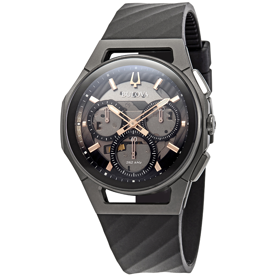 bulova curv chronograph dark gray dial men's watch 98a162 bulova curv chronograph dark gray dial men's watch 98a162