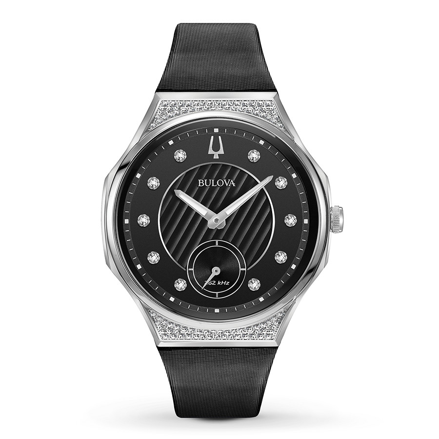bulova curv quartz diamond black dial ladies watch 96r229 bulova curv quartz diamond black dial ladies watch 96r229