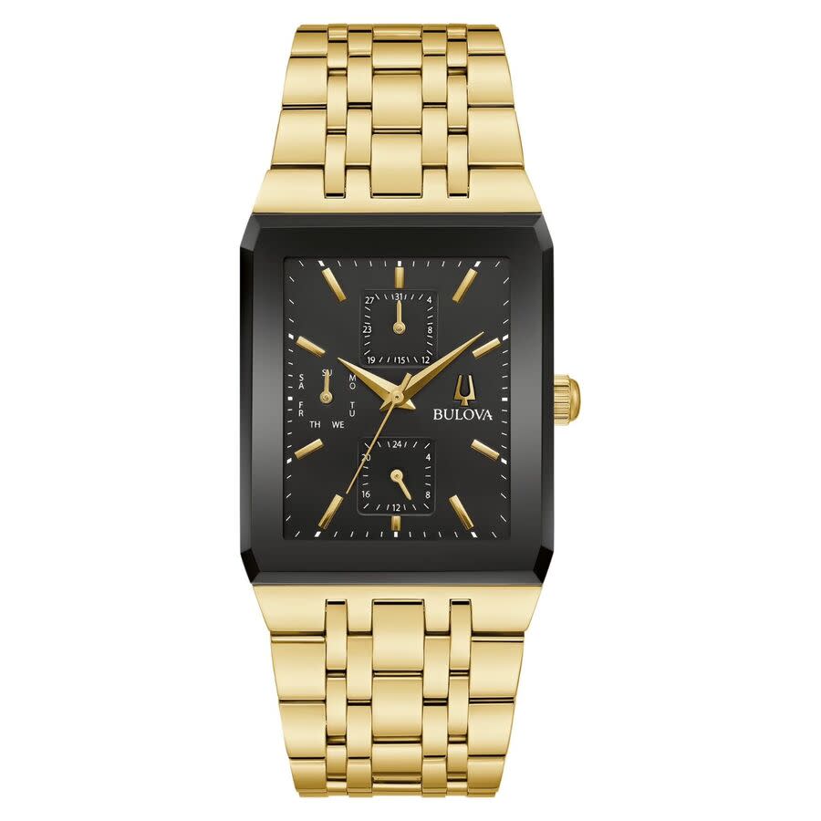bulova dante quartz black dial men's watch 97c113 bulova dante quartz black dial men's watch 97c113
